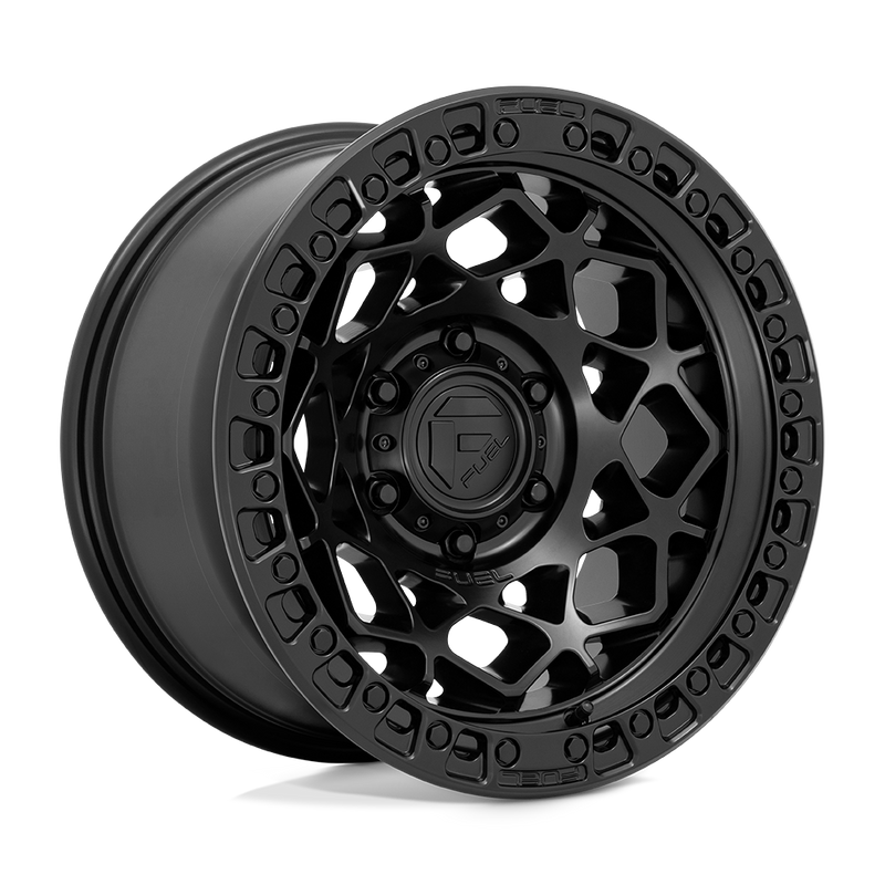 Fuel - D786 UNIT - Black - MATTE BLACK WITH MATTE BLACK RING - 17" x 9", 1 Offset, 6x135 (Bolt Pattern), 87.1mm HUB