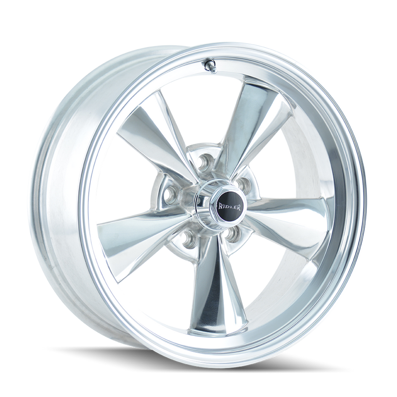 Ridler - 675 - Chrome - POLISHED - 17" x 8", 0 Offset, 5x114.3 (Bolt Pattern), 83.8mm HUB