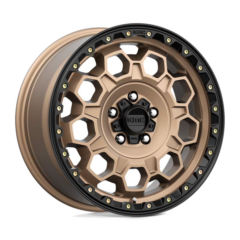 KMC Wheels - KM545 TREK - Bronze - MATTE BRONZE WITH BLACK LIP - 17" x 8", 20 Offset, 6x139.7 (Bolt Pattern), 106.1mm HUB