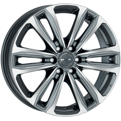 Mak Wheels - SAFARI6 - Gunmetal - GUN MET-MIRROR FACE - 20" x 8.5", 30 Offset, 6x114.3 (Bolt Pattern), 66.1mm HUB