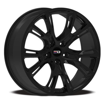 Euro Design - SRT - Black - Gloss Black - 18" x 8", 40 Offset, 5x108 (Bolt Pattern), 67.1mm HUB