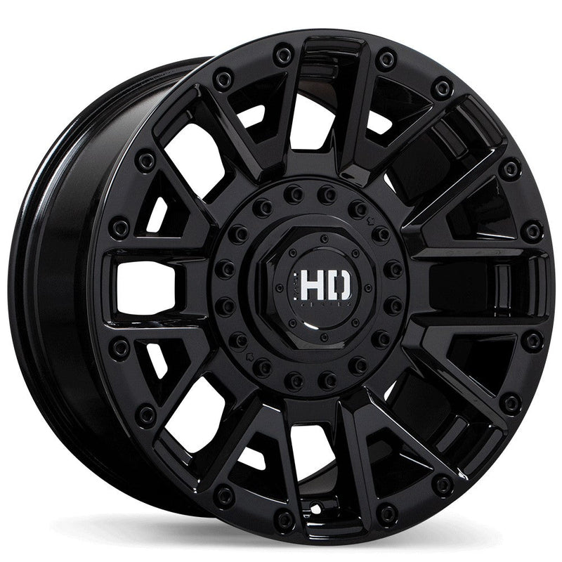 Fast HD - Knuckles - Black - Gloss Black - 17" x 9", 0 Offset, 6x135/139.7 (Bolt Pattern), 95.1mm HUB