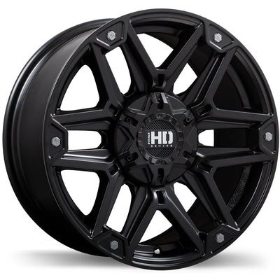 Fast HD - RECON - Black - Satin Black Anthracite - 16" x 8", 10 Offset, 5x114.3 (Bolt Pattern), 78mm HUB