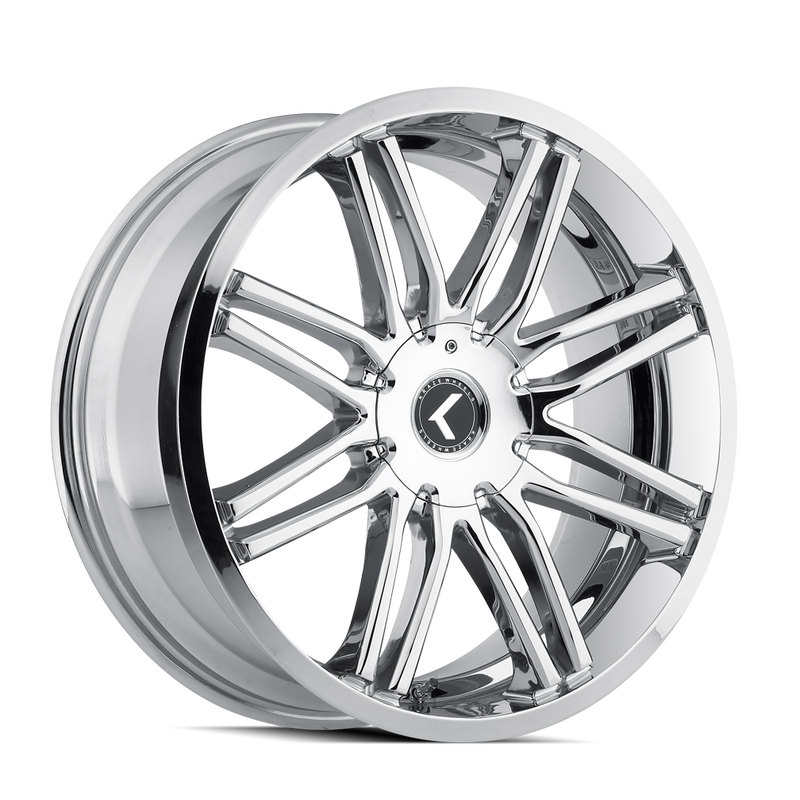 Kraze Wheels - CRAY - Chrome - CHROME - 20" x 8.5", 35 Offset, 5x108/114.3 (Bolt Pattern), 73mm HUB