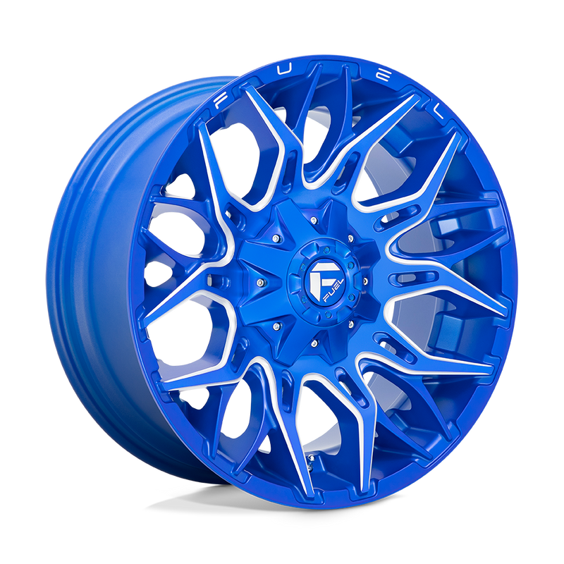 Fuel - D770 TWITCH - ANODIZED BLUE MILLED - 20" x 10", -18 Offset, 6x135/139.7 (Bolt Pattern), 106.1mm HUB