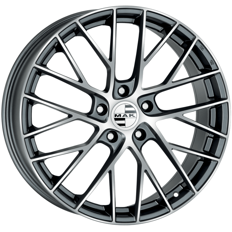 Mak Wheels - MONACO-D - Gunmetal - GUN MET-MIRROR FACE - 20" x 10.5", 47 Offset, 5x130 (Bolt Pattern), 71.6mm HUB