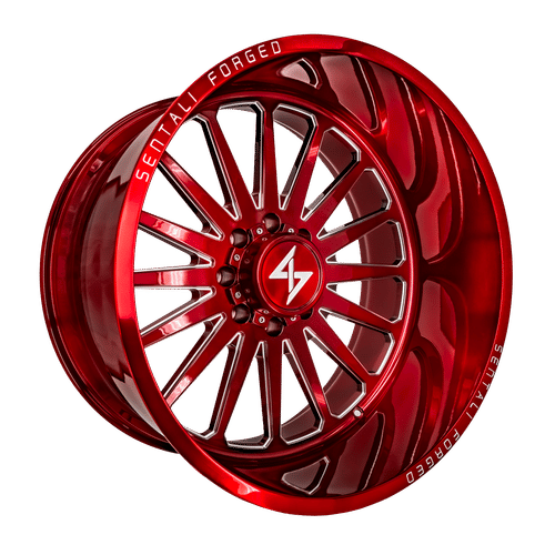 Sentali - Forged SF-2 - Red Milled - 22" x 14", -76 Offset, 6x135 (Bolt pattern), 87.1mm HUB