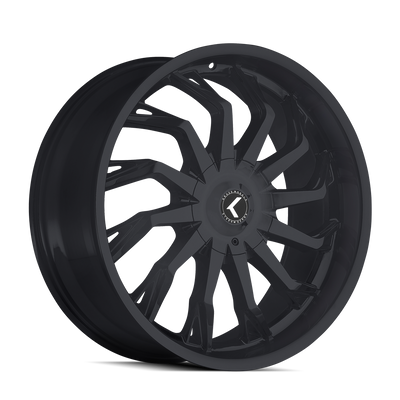 Kraze Wheels - SCRILLA - Black - SATIN BLACK - 26" x 10", 18 Offset, 5x115/120 (Bolt Pattern), 74.1mm HUB