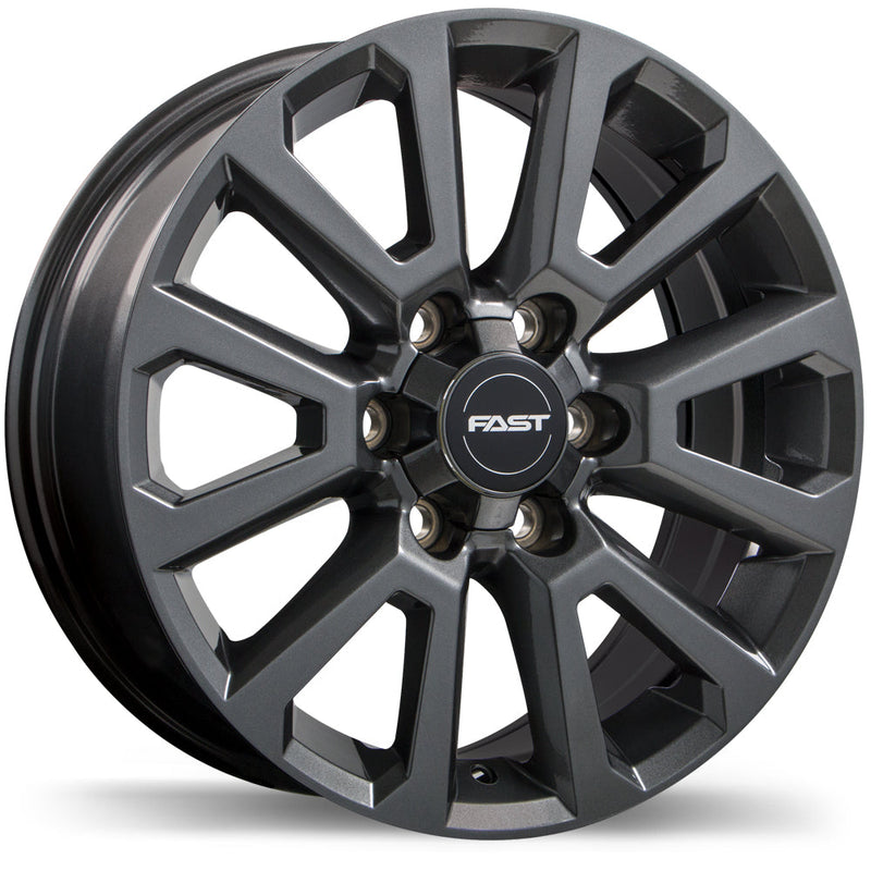 Fast Wheels - Storm II - Gunmetal - Gloss Gunmetal - 18" x 7.5", 30 Offset, 6x139.7 (Bolt Pattern), 77.8mm HUB