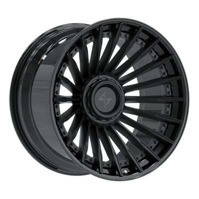 Sentali - BFX-1 - Black - Gloss Black Lip / Matte Black Centre - 22" x 12", -44 Offset, 6x135/139.7 (Bolt pattern), 106.1mm HUB
