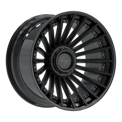 Sentali - BFX-1 - Black - Gloss Black Lip / Matte Black Centre - 22" x 12", -44 Offset, 8x165.1/170 (Bolt pattern), 125.2mm HUB