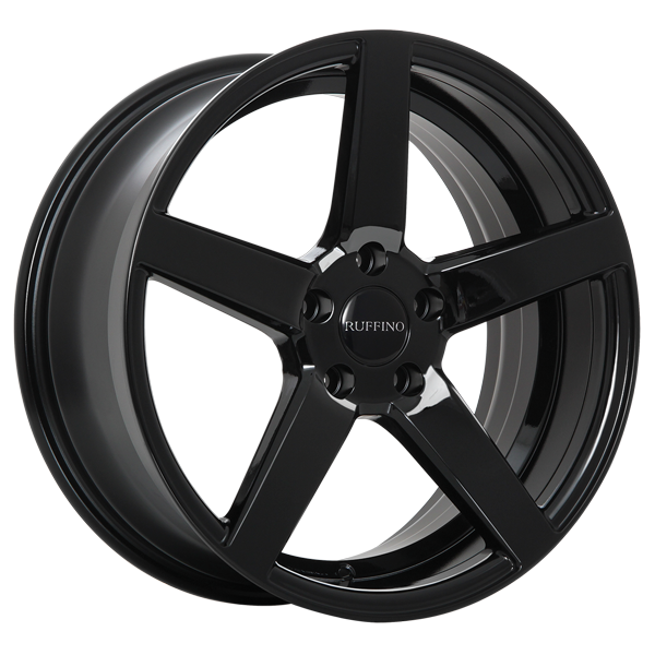 Ruffino Wheels - Boss - Black - Gloss Black - 20" x 9", 38 Offset, 5x114.3 (Bolt Pattern), 73.1mm HUB