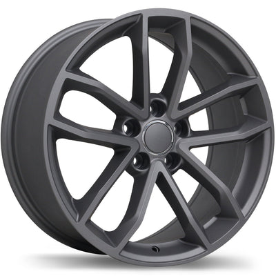 Replika - R199 - Gunmetal - Matte Gunmetal - 18" x 8.5", 35 Offset, 5x112 (Bolt Pattern), 66.5mm HUB