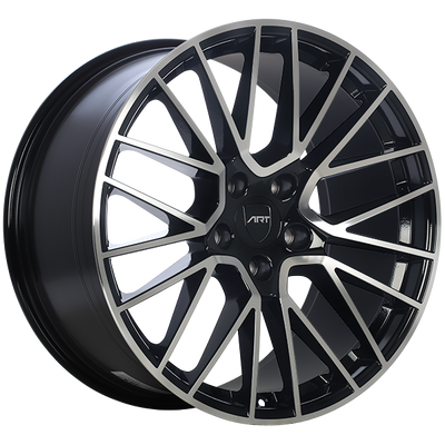 ART - Replica 198 - Black - Gloss Black - Machined Face - 21" x 11", 58 Offset, 5x130 (Bolt Pattern), 71.5mm HUB