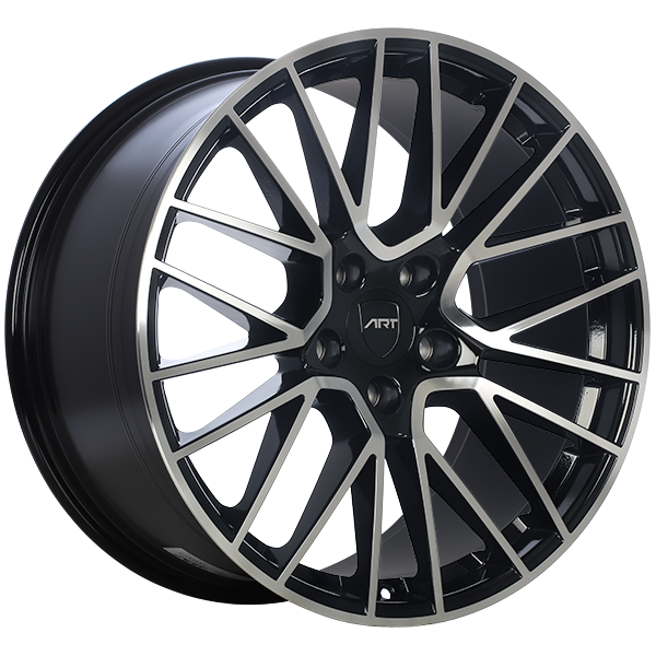 ART - Replica 198 - Black - Gloss Black - Machined Face - 21" x 11", 58 Offset, 5x130 (Bolt Pattern), 71.5mm HUB