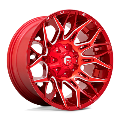 Fuel - D771 TWITCH - CANDY RED MILLED - 20" x 10", -18 Offset, 5x114.3/127 (Bolt Pattern), 78.1mm HUB