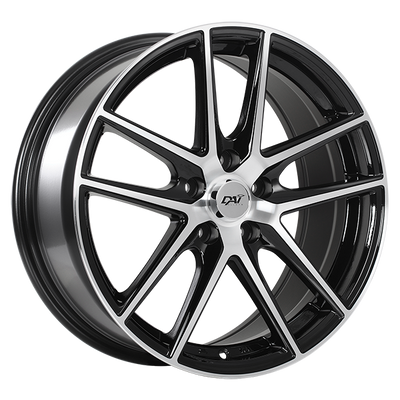 Dai Alloys - Level - Black - Gloss Black - Machined Face - 15" x 6.5", 40 Offset, 4x100 (Bolt Pattern), 73.1mm HUB