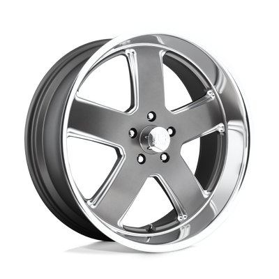 US Mag - U118 HUSTLER - Gunmetal - MATTE GUN METAL - 20" x 8", 1 Offset, 5x127 (Bolt Pattern), 78.1mm HUB