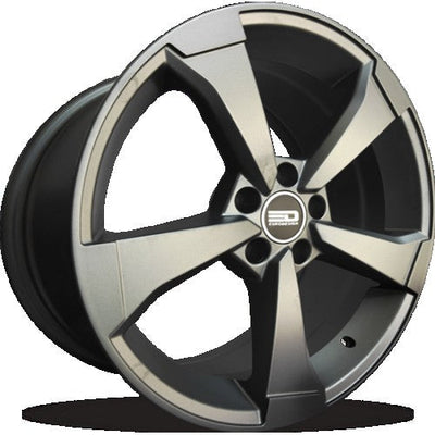 Euro Design - AR6 - Gunmetal - Matte Gunmetal - 19" x 8.5", 35 Offset, 5x112 (Bolt Pattern), 66.6mm HUB