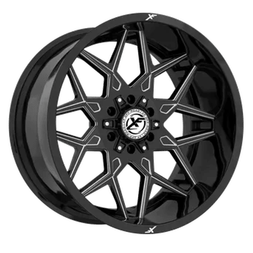 XF Off-Road - XF-238 - Black - Gloss Black Milled - 20" x 9", 0 Offset, 5x127/139.7 (Bolt pattern), 78.1mm HUB