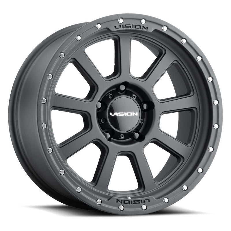 Vision Wheel Off-Road - 350 OJOS - Black - Satin Black - 17" x 9", -12 Offset, 5x139.7 (Bolt Pattern), 108mm HUB