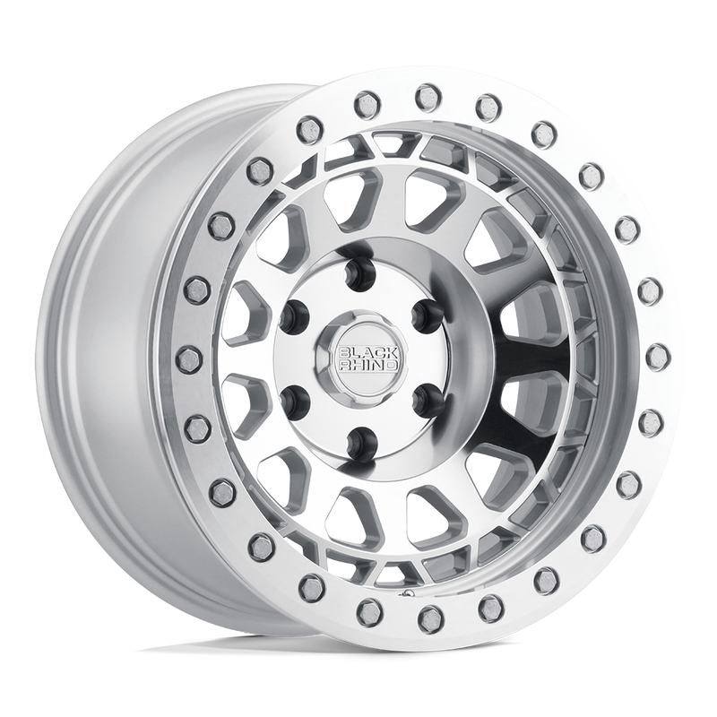Black Rhino - PRIMM - Silver - SILVER WITH MIRROR FACE & MACHINED RING - 20" x 9.5", 12 Offset, 6x139.7 (Bolt Pattern), 112.1mm HUB