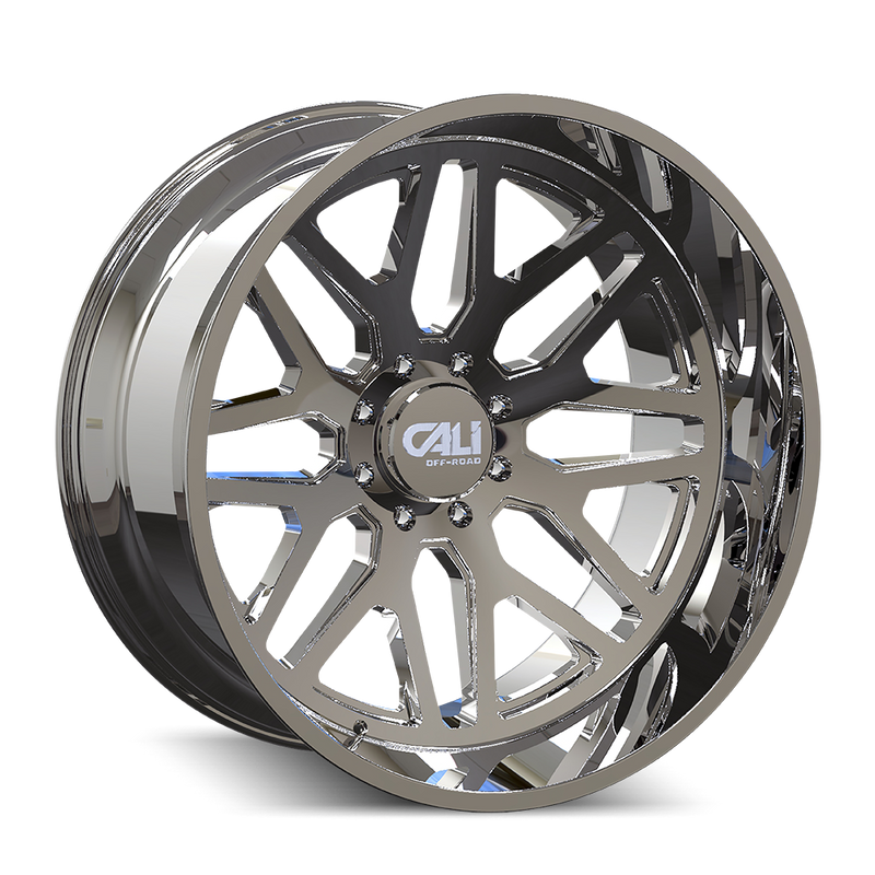 Cali Off-Road - INVADER - Chrome - CHROME - 28" x 12", -44 Offset, 6x139.7 (Bolt Pattern), 106.1mm HUB