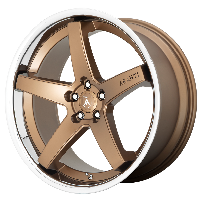 Asanti Black - ABL31 REGAL - Gunmetal - SATIN BRONZE WITH CHROME LIP - 20" x 10.5", 2 Offset, 5x115 (Bolt Pattern), 72.56mm HUB