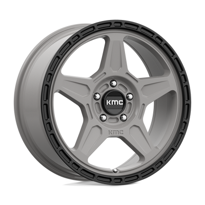 KMC Wheels - KM721 ALPINE - Black - Satin Gray With Black Lip - 18" x 8", 38 Offset, 5x110 (Bolt Pattern), 72.6mm HUB