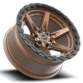 Vortek Offroad - VRT-602 - Bronze - Matte Bronze with Black Bead Ring - 17" x 9", 0 Offset, 6x135/139.7 (Bolt pattern), 106.10mm HUB