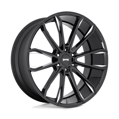 DUB - S252 CLOUT - Black - GLOSS BLACK MILLED - 24" x 10", 30 Offset, 6x135 (Bolt Pattern), 87.1mm HUB