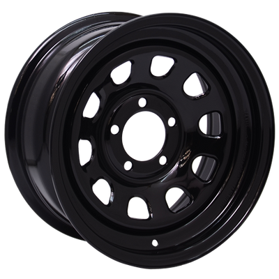 Envy Wheels - 101MB D WINDOW - Black - GLOSS BLACK - 15" x 7", -6 Offset, 5x139.7 (Bolt Pattern), 108mm HUB