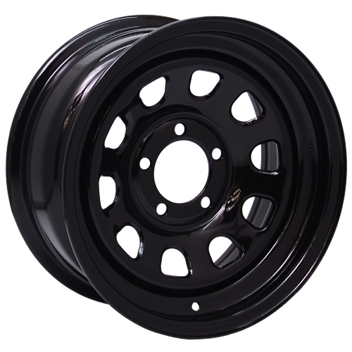 Envy Wheels - 101MB D WINDOW - Black - GLOSS BLACK - 15" x 7", -6 Offset, 5x139.7 (Bolt Pattern), 108mm HUB