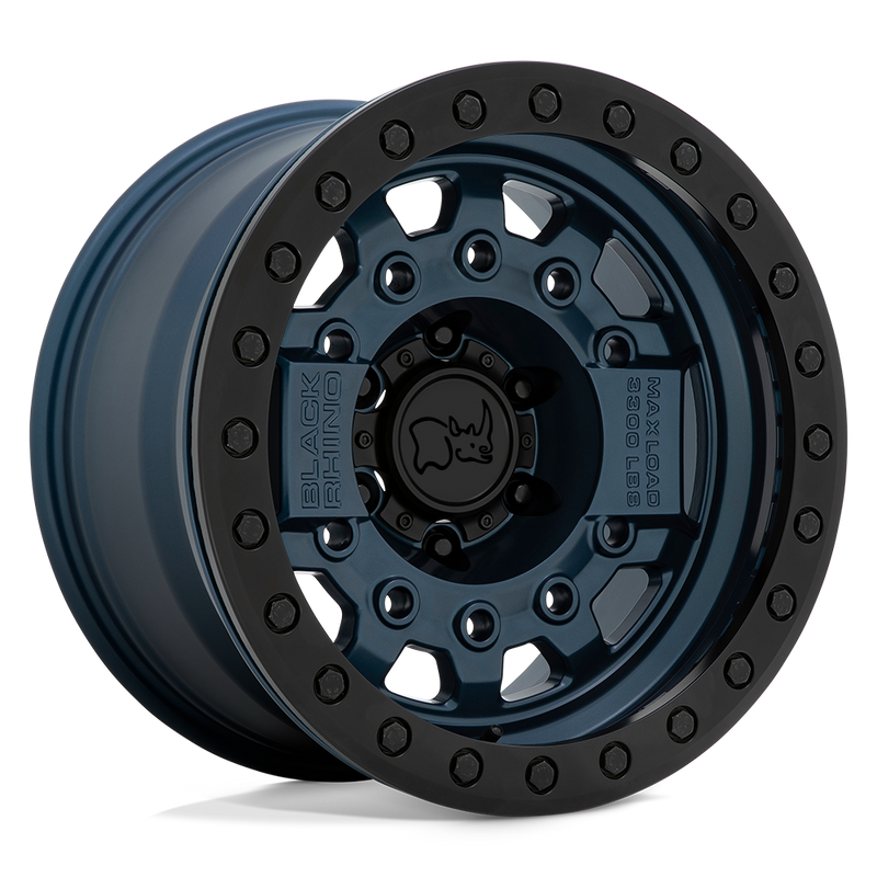 Black Rhino - AVENGER BEADLOCK - NAVY BLUE WITH BLACK HARDWARE - 17" x 8.5", 0 Offset, 6x139.7 (Bolt Pattern), 112.1mm HUB