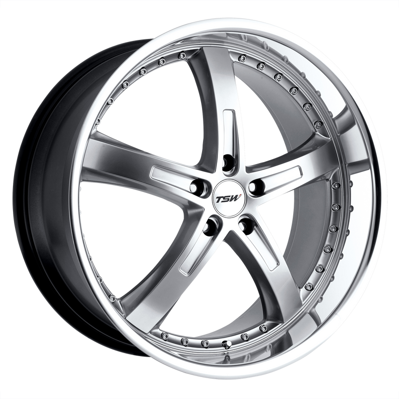 TSW Wheels - JARAMA - Silver - HYPER SILVER W/ MIRROR CUT LIP - 17" x 8", 32 Offset, 5x112 (Bolt Pattern), 72.1mm HUB