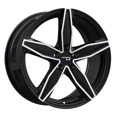 Euro Design - Berlin - Black - Gloss Black Polished - 17" x 7.5", 40 Offset, 5x108 (Bolt Pattern), 63.4mm HUB