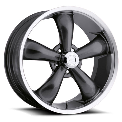 Vision Wheel American Muscle - 142 LEGEND 5 - Gunmetal - Gunmetal Machined Lip - 18" x 8.5", 10 Offset, 5x120.65 (Bolt Pattern), 83mm HUB