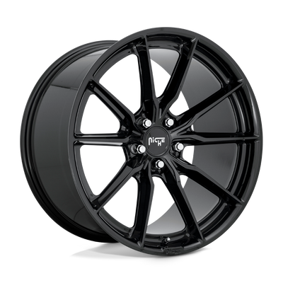 Niche - M240 RAINIER - Black - GLOSS BLACK - 18" x 8", 25 Offset, 5x114.3 (Bolt Pattern), 72.6mm HUB
