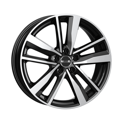 Mak Wheels - GLOBO - Black - BLACK MIRROR - 17" x 7.5", 45 Offset, 5x108 (Bolt Pattern), 72mm HUB