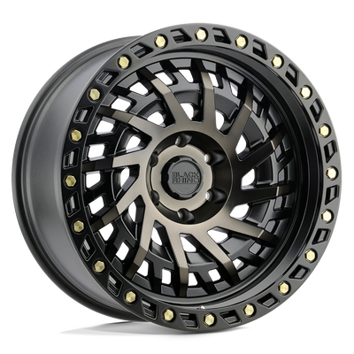 Black Rhino - SHREDDER - Black - MATTE BLACK WITH MACHINED DARK TINT - 17" x 9", 0 Offset, 6x139.7 (Bolt Pattern), 112.1mm HUB