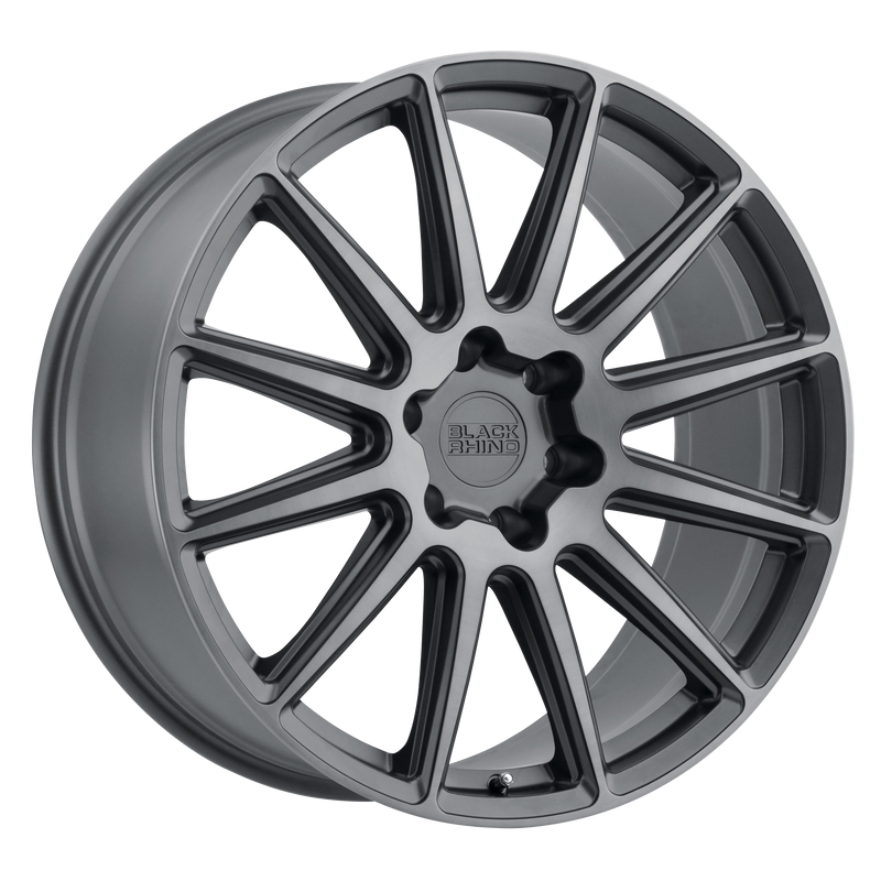 Black Rhino - WAZA - Gunmetal - BRUSHED GUNMETAL - 20" x 9", 3 Offset, 6x135 (Bolt Pattern), 87.1mm HUB