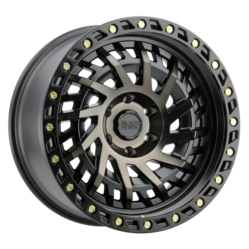 Black Rhino - SHREDDER - Gunmetal - MATTE BLACK W/ MACHINED DARK TINT - 18" x 9.5", 12 Offset, 6x135 (Bolt Pattern), 87.1mm HUB