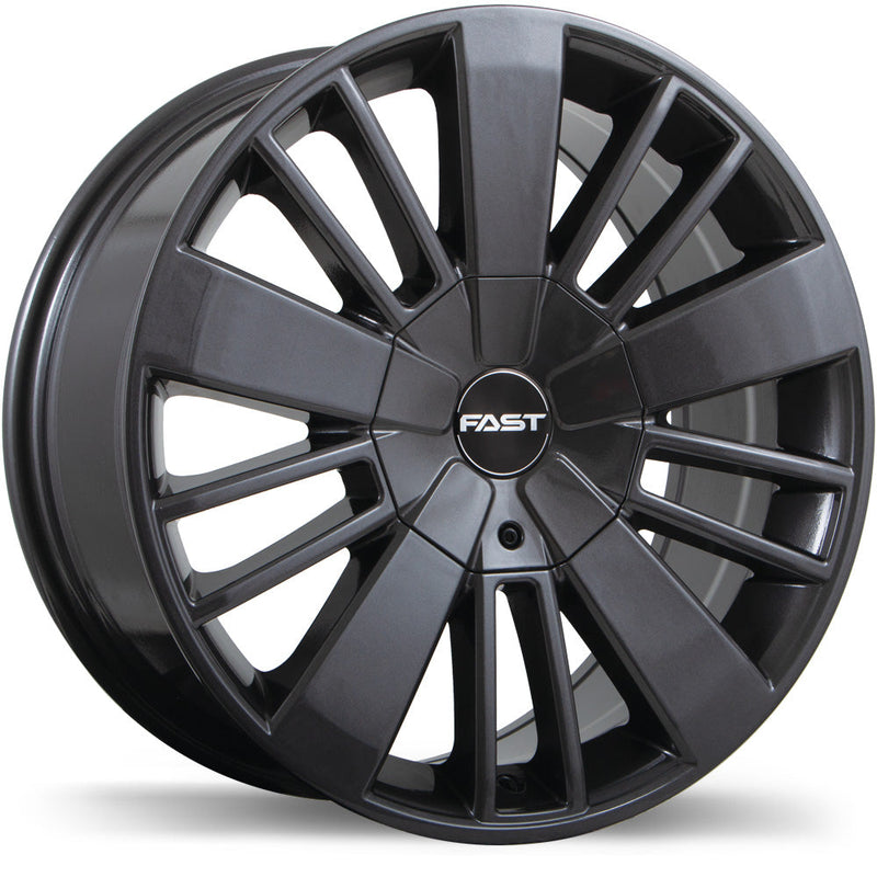 Fast Wheels - Entourage - Gunmetal - Gloss Gunmetal - 18" x 8", 25 Offset, 6x135/139.7 (Bolt Pattern), 106.1mm HUB