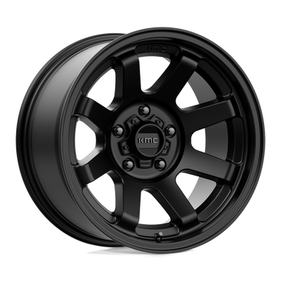 KMC Wheels - KM723 TRAIL - Black - SATIN BLACK - 17" x 9", -12 Offset, 5x127 (Bolt Pattern), 71.5mm HUB