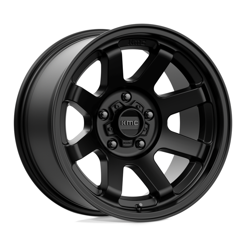 KMC Wheels - KM723 TRAIL - Black - SATIN BLACK - 17" x 9", -12 Offset, 5x127 (Bolt Pattern), 71.5mm HUB