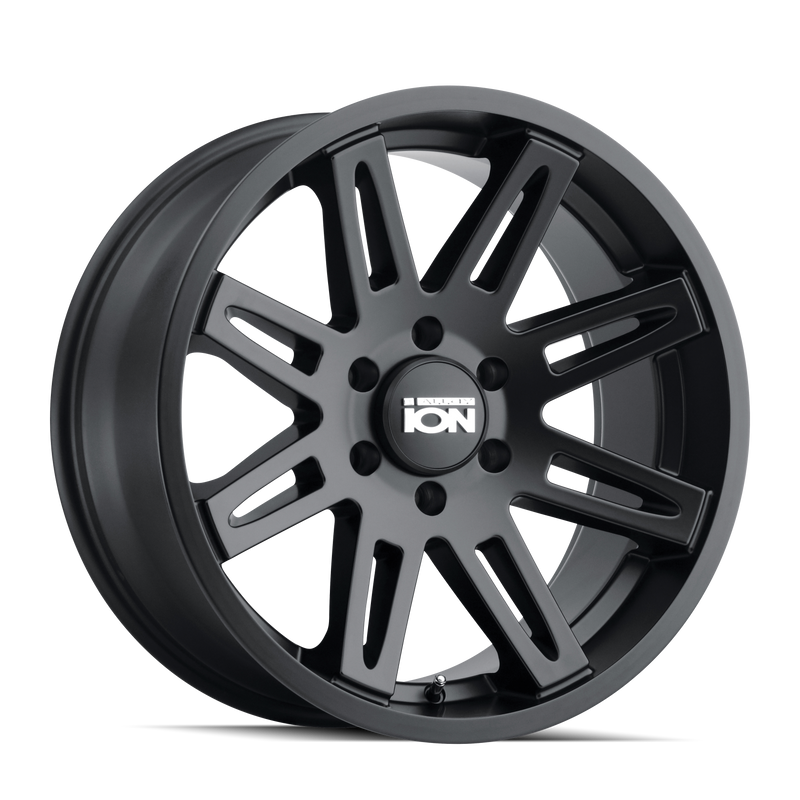 Ion Alloy - 142 - Black - MATTE BLACK - 18" x 9", 0 Offset, 5x127 (Bolt Pattern), 78.1mm HUB