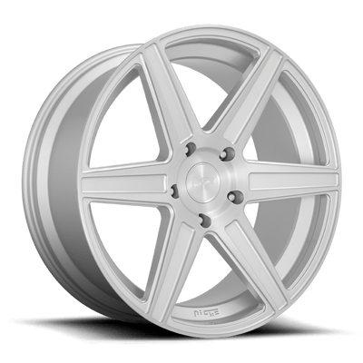 Niche - M235 CARINA - Silver - GLOSS SILVER BRUSHED - 24" x 10", 30 Offset, 6x135 (Bolt Pattern), 87.1mm HUB