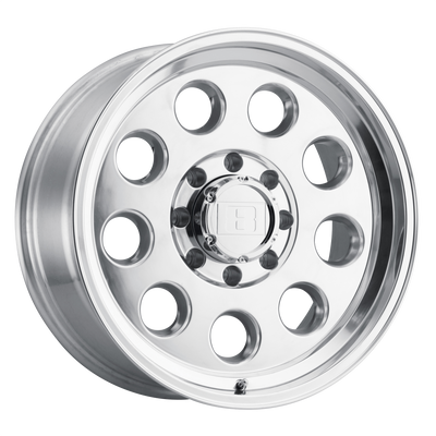 Level 8 - HAULER - Polished - Polished - 15" x 8", -30 Offset, 5x127 (Bolt Pattern), 71.5mm HUB