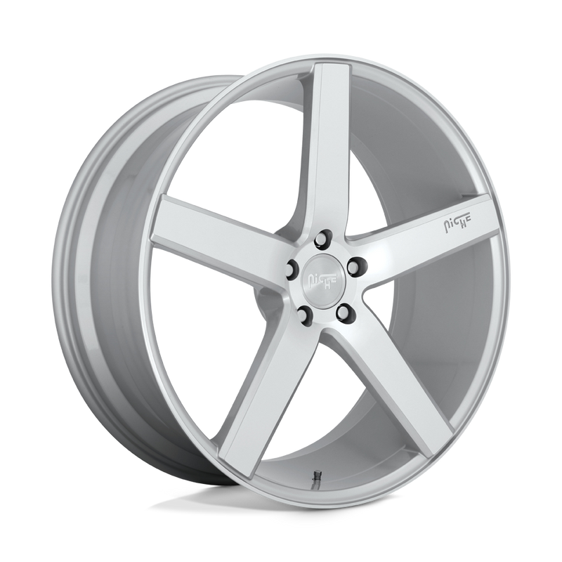 Niche - M135 MILAN - Silver - GLOSS SILVER MACHINED - 20" x 8.5", 35 Offset, 5x114.3 (Bolt Pattern), 72.6mm HUB