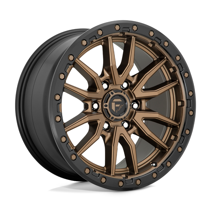 Fuel - D681 REBEL - Bronze - MATTE BRONZE BLACK BEAD RING - 17" x 9", 1 Offset, 6x135 (Bolt Pattern), 87.1mm HUB